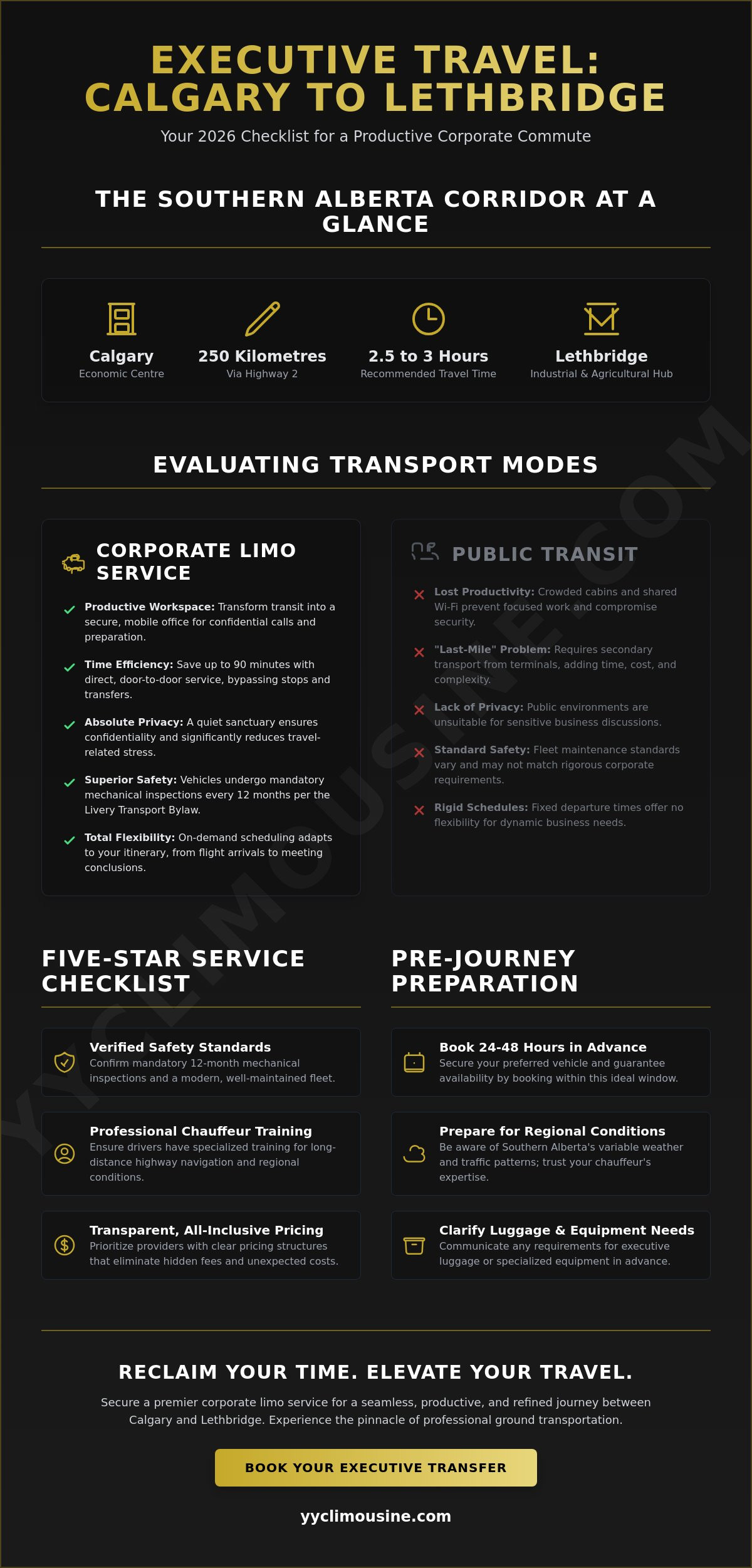 The Essential Checklist for Corporate Limo Service from Calgary to Lethbridge in 2026